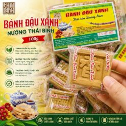 5 gói bánh đậu xanh nướng Thái Bình 100g - đặc sản Quảng  Nam