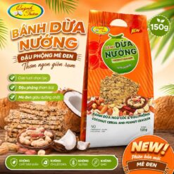 5 gói Bánh dừa nướng Quỳnh Trân đậu phụng, ngũ cốc mè đen